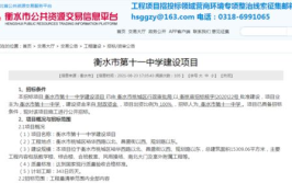 衡水招标,聚焦环保、新能源与基础设施建设